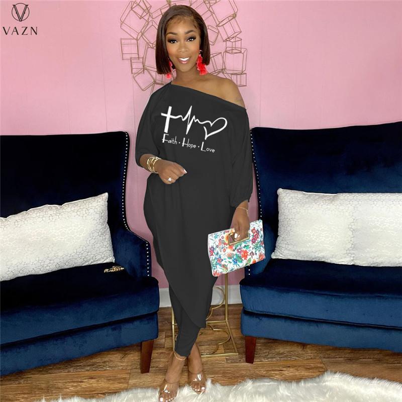 Women's Two Piece Pants VAZN 2022 Women Street Hip Hop Style Long Sleeve One Shoulder Top Elastic Letters Celebrities Sets, White
Women's Two Piece Pants VAZN 2022 Women Street Hip Hop Style Long Sleeve One Shoulder Top Elastic Letters Celebrities Sets, White