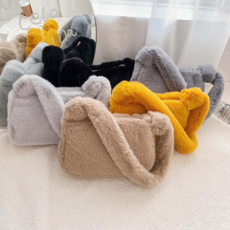 Evening Bags Women's Bag Soft Warm Plush Autumn Winter Solid Color Zipper Handbags Single Strap Travel Fluffy Underarm For Women
Evening Bags Women's Bag Soft Warm Plush Autumn Winter Solid Color Zipper Handbags Single Strap Travel Fluffy Underarm For Women