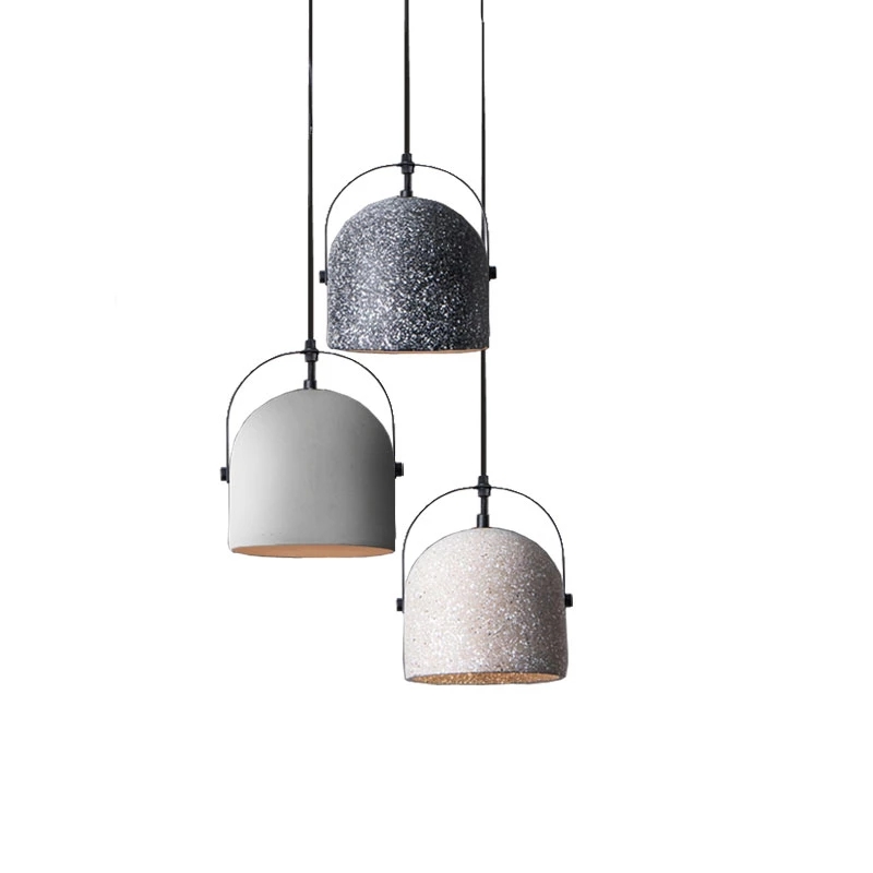 Postmodern Cement Cord Pendant Lights Dining Room Lamp Creative Simple Handwork Droplight E27 6w Led Lighting Fixture