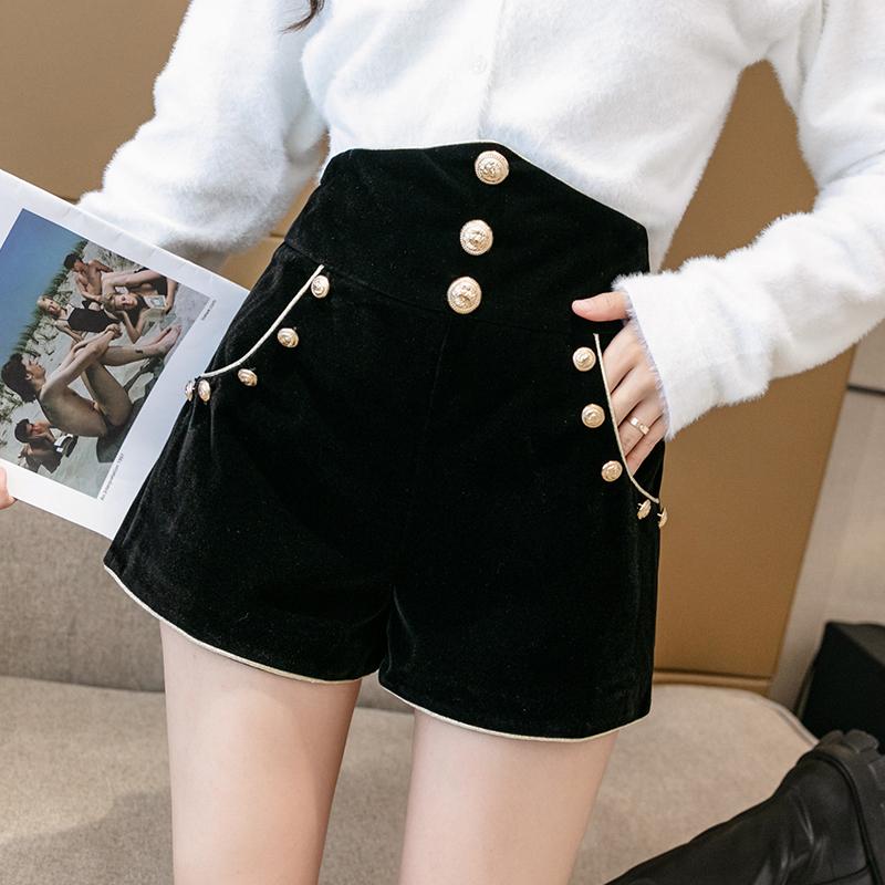 Women' Shorts Autumn Solid Color High Waist Women Casual Wild Leg Fashion Slim Velvet Quality, Black
Women' Shorts Autumn Solid Color High Waist Women Casual Wild Leg Fashion Slim Velvet Quality, Black