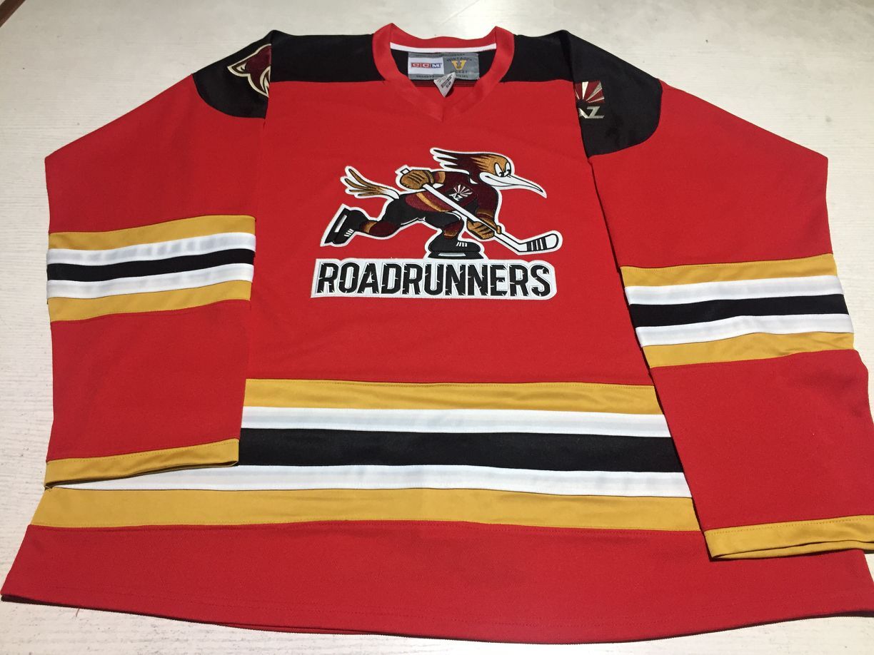 Customized AHL Tucson Roadrunners Hockey Jersey #2 Andrew Campbell #5 Jarred Tinordi #6 JAMIE MCBAIN CCM Jerseys Custom Any name or number S-5XL, White
Customized AHL Tucson Roadrunners Hockey Jersey #2 Andrew Campbell #5 Jarred Tinordi #6 JAMIE MCBAIN CCM Jerseys Custom Any name or number S-5XL, White