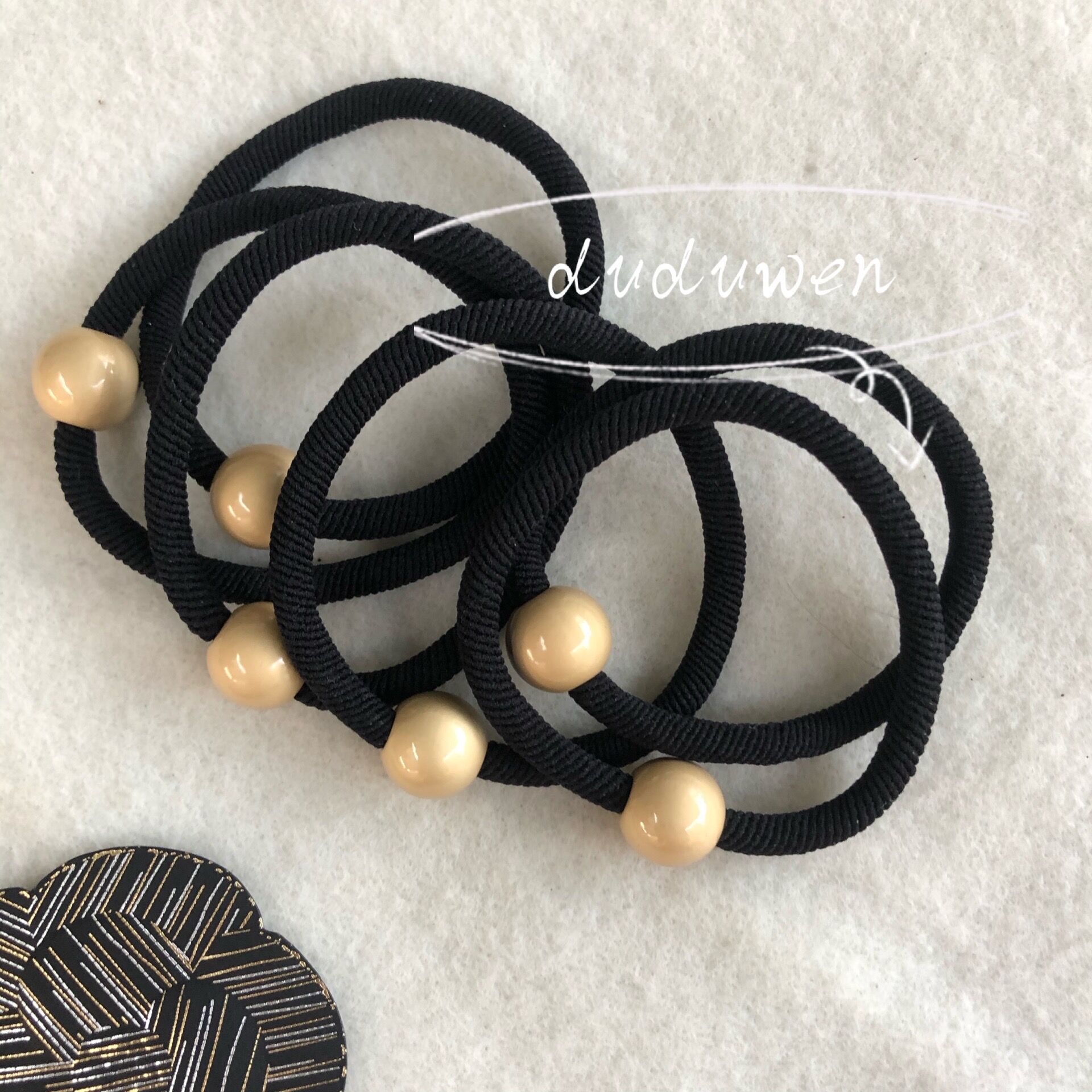 party gift ealstic head band round metal engraved 2C elasitc band fashion hairtie classic hair rope V collection accessories use as brace