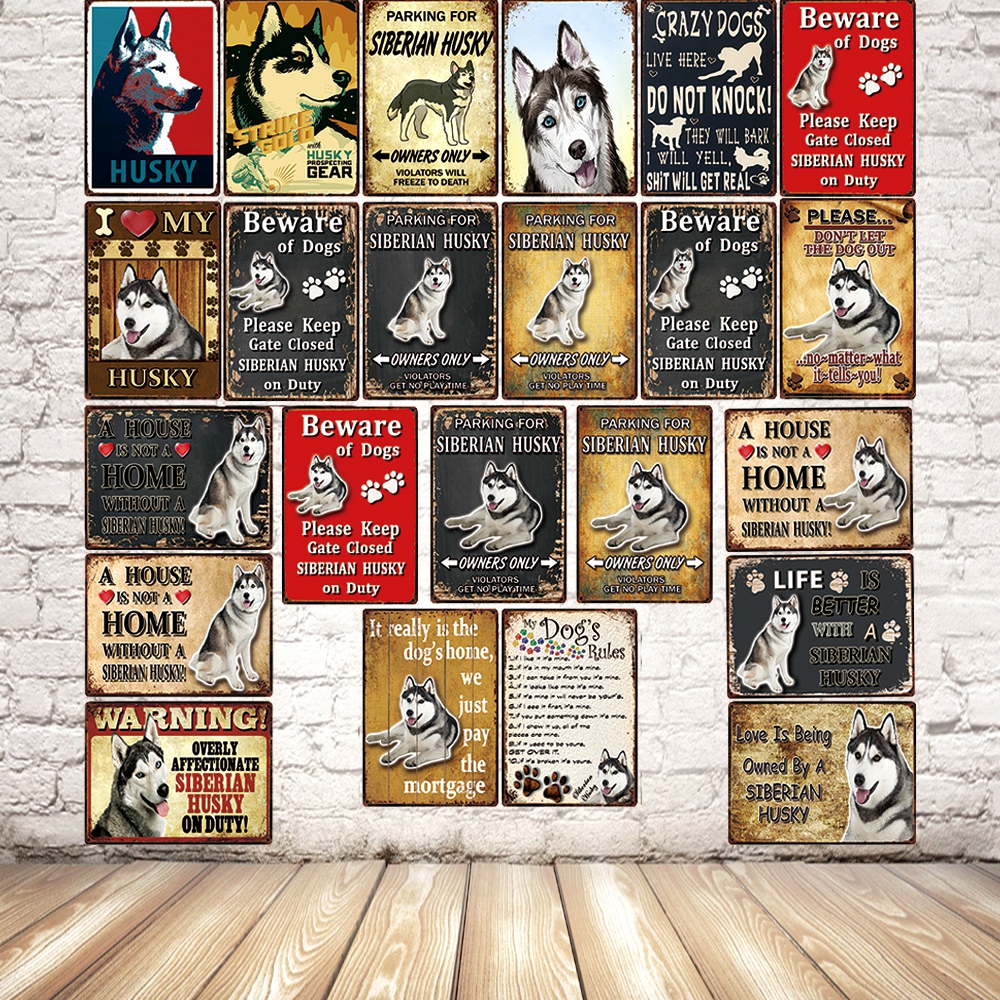 Pet Dog Warning A House Is Not A Home Without A Husky Metal Sign Home Decor Bar Wall Art Painting 20*30 CM Size DG-1
Pet Dog Warning A House Is Not A Home Without A Husky Metal Sign Home Decor Bar Wall Art Painting 20*30 CM Size DG-1