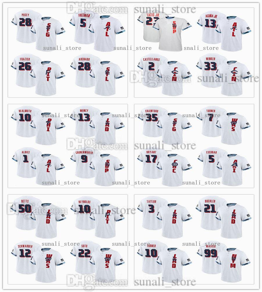 2021 All-Star White Baseball Jerseys Kyle Schwarber Juan Soto Chris Taylor Justin Turner Max Scherzer Taijuan Walker 21 Buehler Freddy Peral, Black
2021 All-Star White Baseball Jerseys Kyle Schwarber Juan Soto Chris Taylor Justin Turner Max Scherzer Taijuan Walker 21 Buehler Freddy Peral, Black