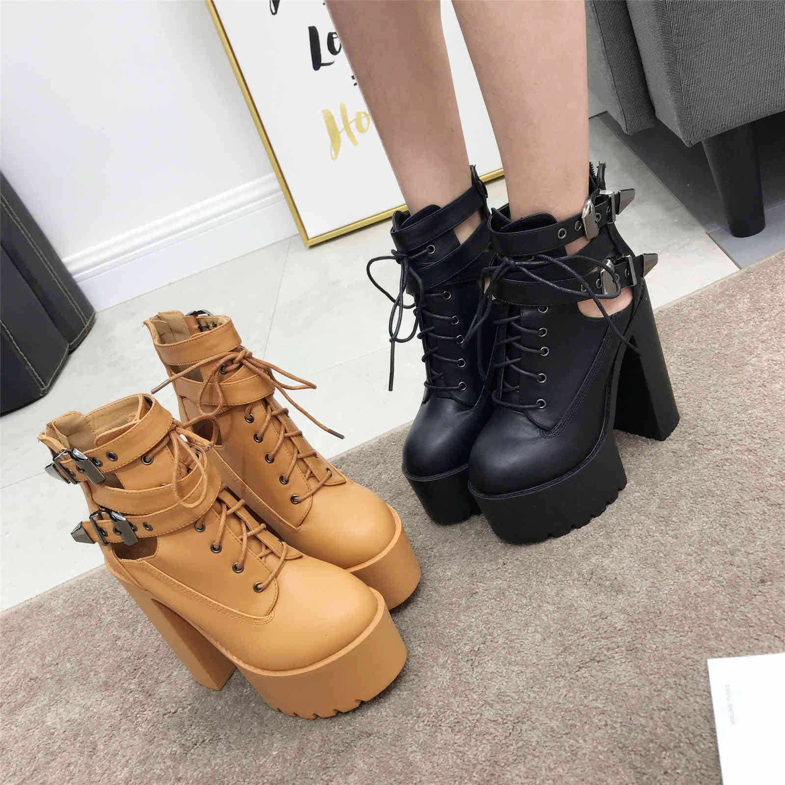 dress shoes ltarta high heel platform women's boots metal buckle stage performance chunky jxq-698-3 pwjf, Black
dress shoes ltarta high heel platform women's boots metal buckle stage performance chunky jxq-698-3 pwjf, Black