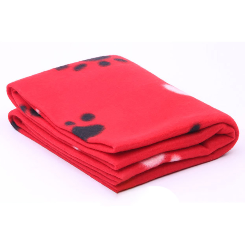 1Pcs Footprint Pattern Pet Pad velvet Sofa Cushion Home Rug Dog Sleeping Cover Keep Warm Soft Double Sided