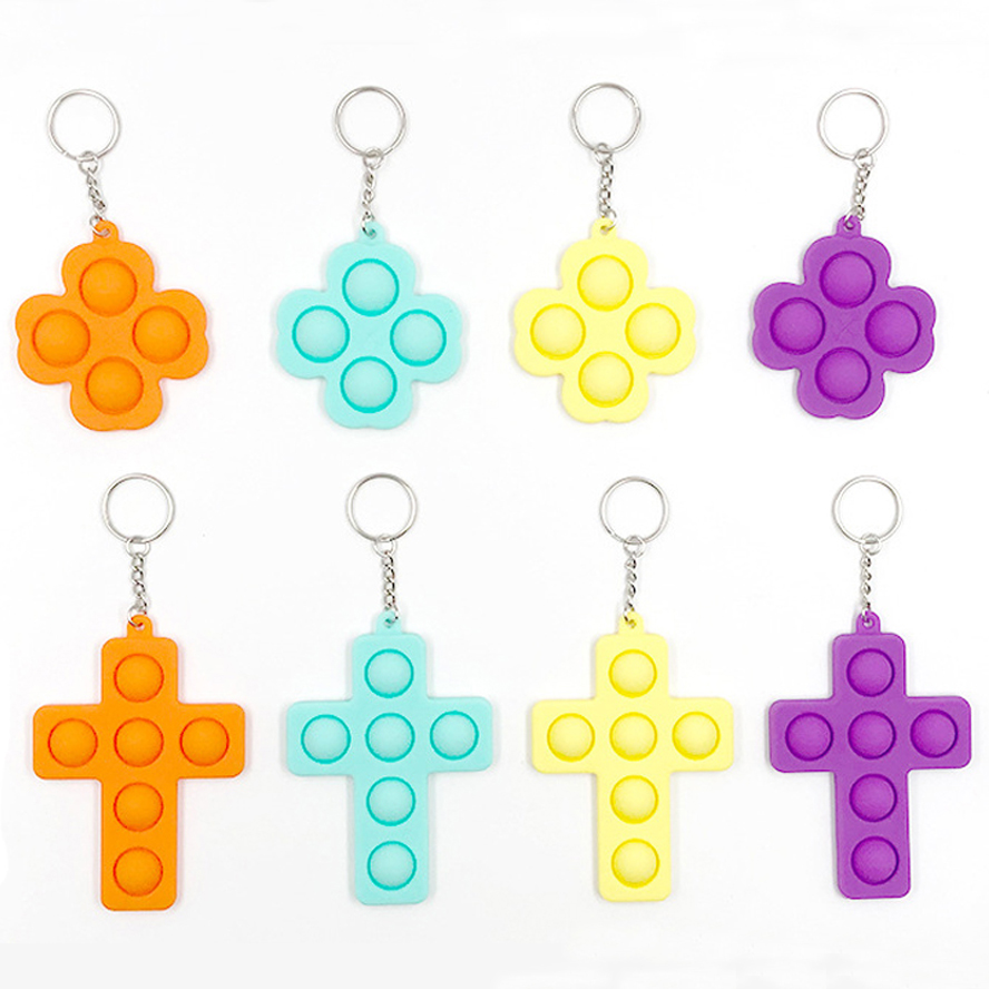 Pop it Fidget Toys Bubble Keychain favor Four-leaf clover cross cat paw pig head decompression Puzzle Pressing exercise Board Silicone Toy top selling
Pop it Fidget Toys Bubble Keychain favor Four-leaf clover cross cat paw pig head decompression Puzzle Pressing exercise Board Silicone Toy top selling