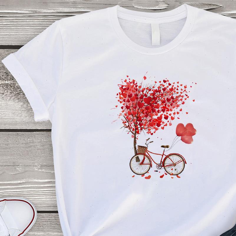 Womens Tops Kawaii Heart Bicycle Short Sleeve T shirt Women Casual Vintage Graphic Clothes Female Tee Summer Girl Love Shirts, White
Womens Tops Kawaii Heart Bicycle Short Sleeve T shirt Women Casual Vintage Graphic Clothes Female Tee Summer Girl Love Shirts, White