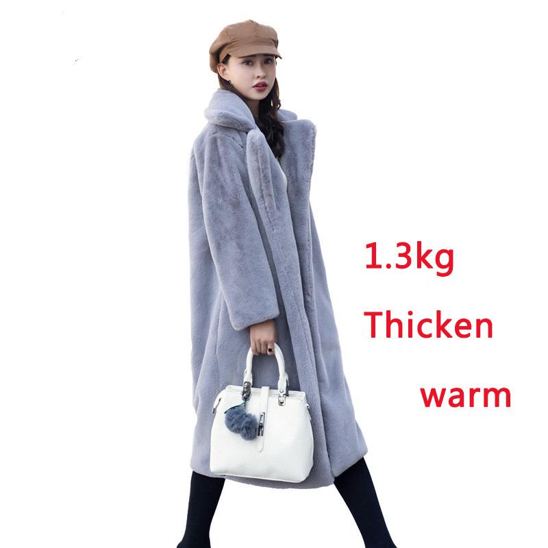 Women' Fur & Faux Winter Women High Quality Coat Luxury X-Long Loose Lapel OverCoat Thick Warm Female Plush Coats, Gray
Women' Fur & Faux Winter Women High Quality Coat Luxury X-Long Loose Lapel OverCoat Thick Warm Female Plush Coats, Gray