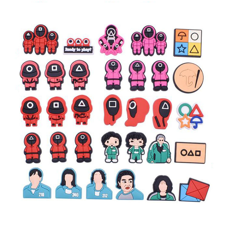 100pcs custom s quid game clog charms pvc cartoon shoes flower soft rubber jibitz for corc shoe
100pcs custom s quid game clog charms pvc cartoon shoes flower soft rubber jibitz for corc shoe