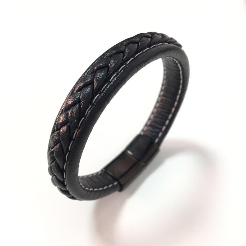 Charm Bracelets Glamour Men's Woven Leather Bracelet Stainless Steel Magnetic Buckle Fashion Black Blue Brown JL0019
Charm Bracelets Glamour Men's Woven Leather Bracelet Stainless Steel Magnetic Buckle Fashion Black Blue Brown JL0019