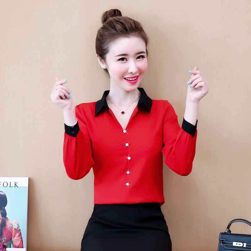 Women's Blouses & Shirts Women 2021 Spring Fashion Solid Color Chiffon Female Long-sleeved Thin Ladies V-neck Casual U235, White
Women's Blouses & Shirts Women 2021 Spring Fashion Solid Color Chiffon Female Long-sleeved Thin Ladies V-neck Casual U235, White