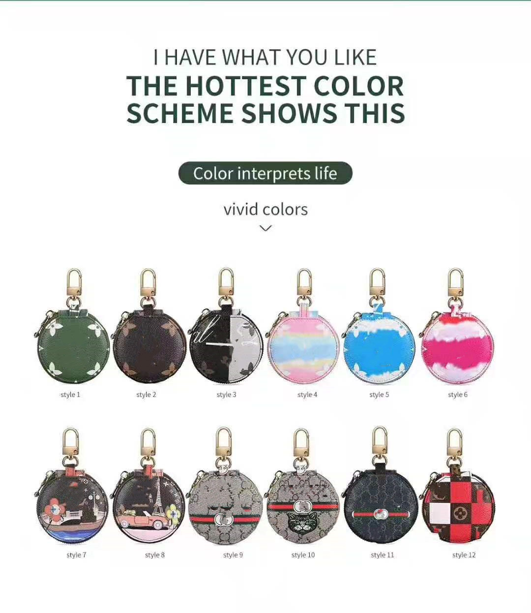 Top famous brand leather earphone case suitable for both airpod 1 2 and pro come with cable
Top famous brand leather earphone case suitable for both airpod 1 2 and pro come with cable