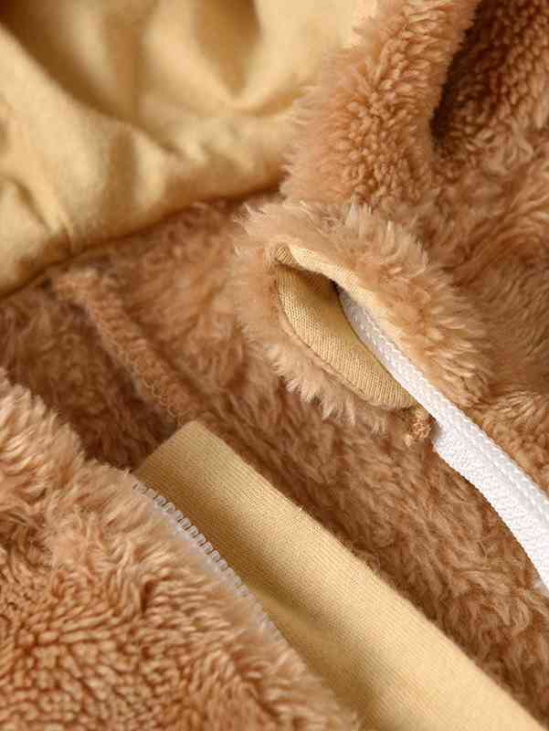 Baby Boy Cartoon 3D Ear Patched Hooded Jumpsuit SHE