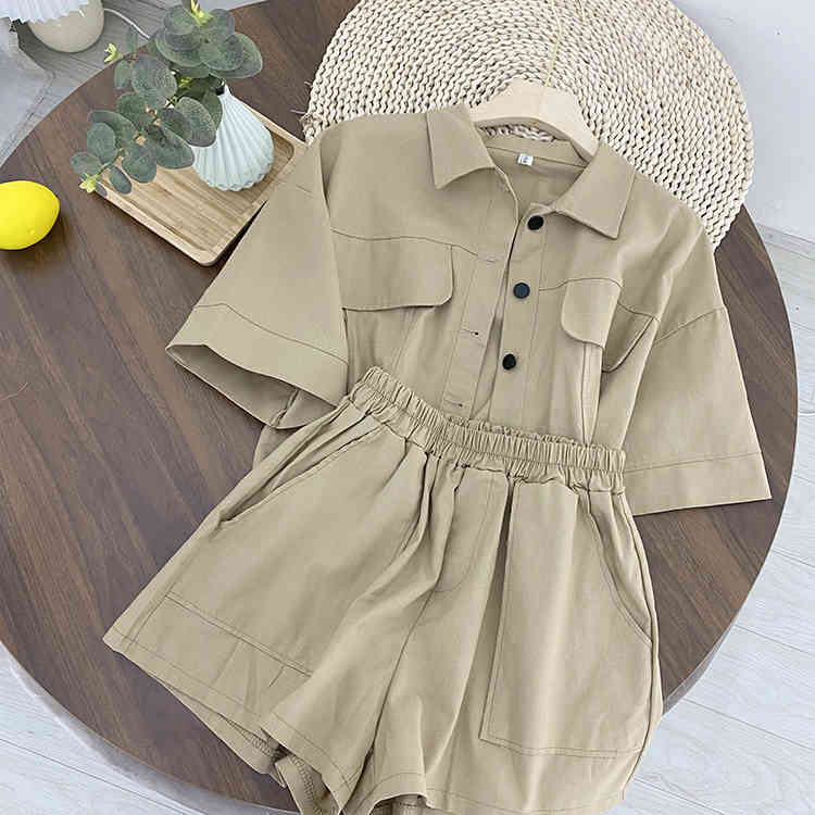 summer style net celebrity fashion western reduced age and thin man overalls shirt shorts two-piece suit women 210525, Apricot
summer style net celebrity fashion western reduced age and thin man overalls shirt shorts two-piece suit women 210525, Apricot