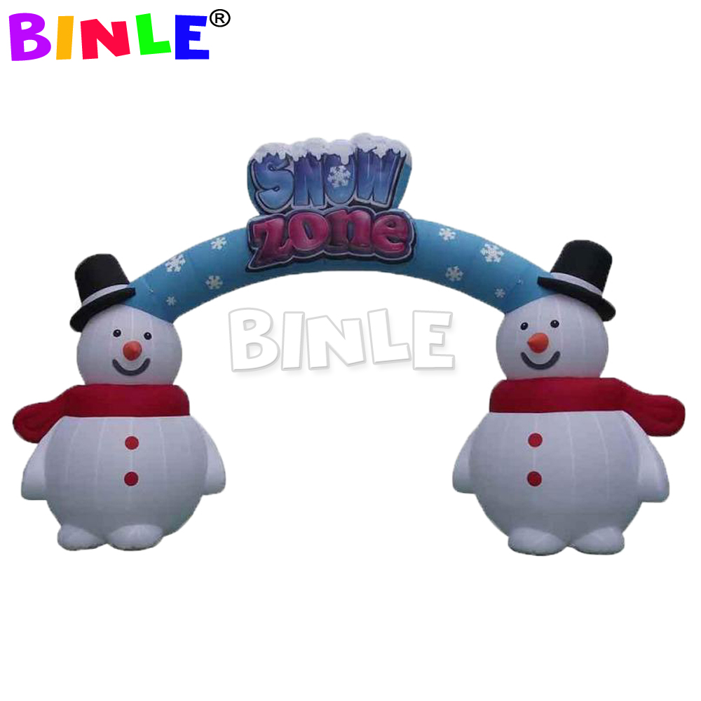 Holidays Giant Outdoor Inflatable Christmas Decoration Snowman Arch For Sale