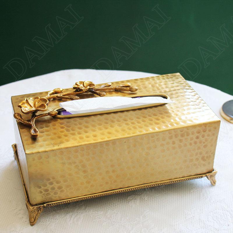 Tissue Boxes & Napkins Manual Brass Box Plum Blossom Decor Living Room Desktop Paper Retro Hammer Texture Dining Napkin Organizer 
Tissue Boxes & Napkins Manual Brass Box Plum Blossom Decor Living Room Desktop Paper Retro Hammer Texture Dining Napkin Organizer