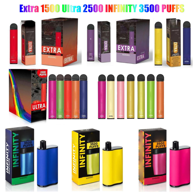 Extra Ultra INFINITY Disposable Vape Pen Electronic Cigarettes Kit 850mAh Battery 1500 2500 3500 Puffs Pre-Filled Vapor 6ml Pod bang xxl fle
Extra Ultra INFINITY Disposable Vape Pen Electronic Cigarettes Kit 850mAh Battery 1500 2500 3500 Puffs Pre-Filled Vapor 6ml Pod bang xxl fle
