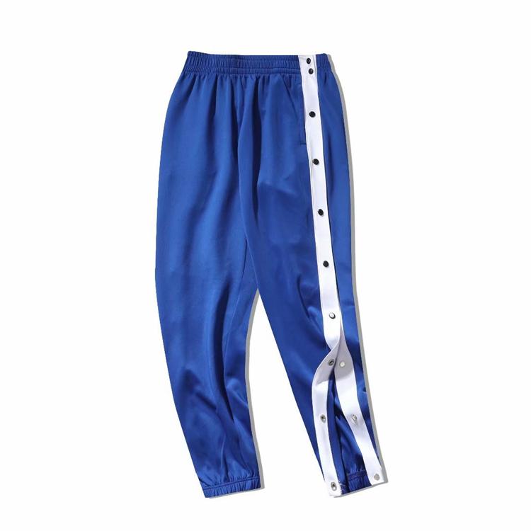 Running Pants Women & Men Button Double Side Opening Training Sports Jogging Fitness Baseball Basketball Court Trousers