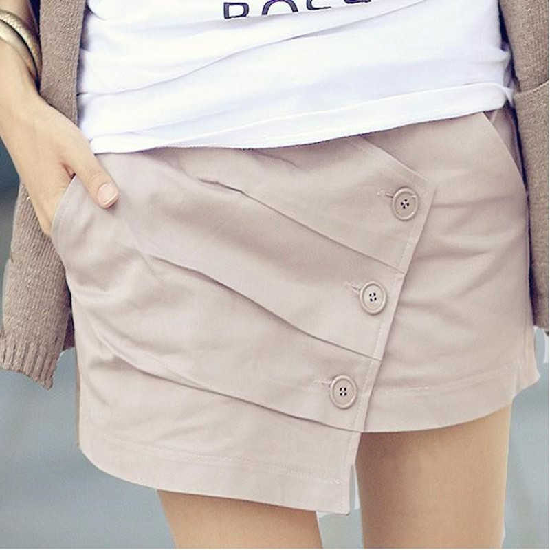 Women Shorts Spring Summer Autumn Female Mid Europe Style Casual Green Skirts Plus size 26 - 36 S447 210714