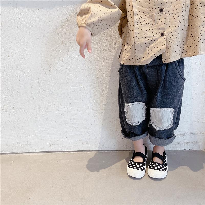 Jeans Spring Autumn Boys Girls Fashion Knee Patch Loose Casual Harem Denim Pants, Black
Jeans Spring Autumn Boys Girls Fashion Knee Patch Loose Casual Harem Denim Pants, Black