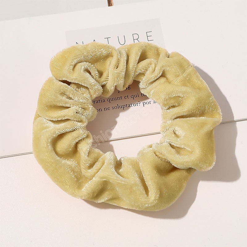 40Colors Velvet Hair Scrunchie Candy Color Elastic Hair Bands Winter Autumn Korea Women Girls Ponytail Holder Hair Accessorie