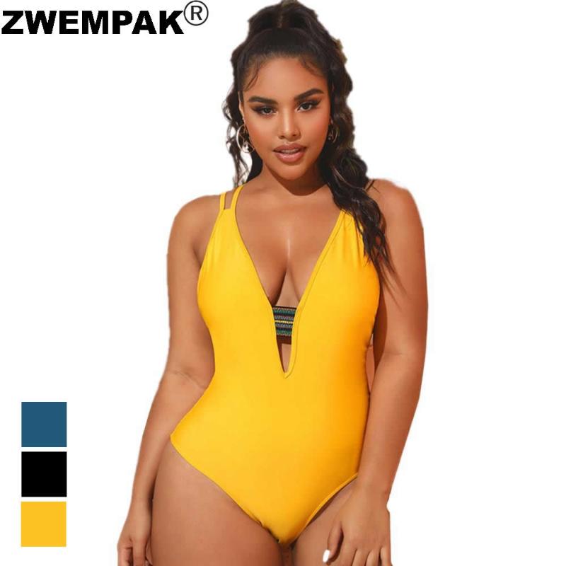 Women Bodysuit Deep-V Backless Swimwear Female One Piece Swimsuit Large Size 3XL 4XL Swimming Suits Ladies Big Monokini One-Piece
Women Bodysuit Deep-V Backless Swimwear Female One Piece Swimsuit Large Size 3XL 4XL Swimming Suits Ladies Big Monokini One-Piece