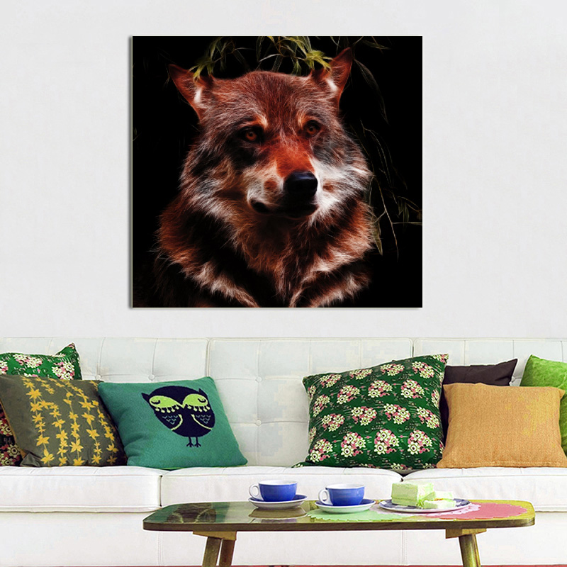 Modern Abstract Animal Painting Wall Art Canvas Print Cat And Lion Poster For Living Room Decoration No Frame