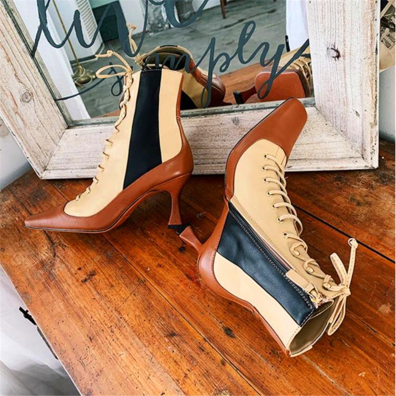Boots Fashion High-heeled Short Women Increase Thick Heel Head Layer Cowhide Leather, Black
Boots Fashion High-heeled Short Women Increase Thick Heel Head Layer Cowhide Leather, Black