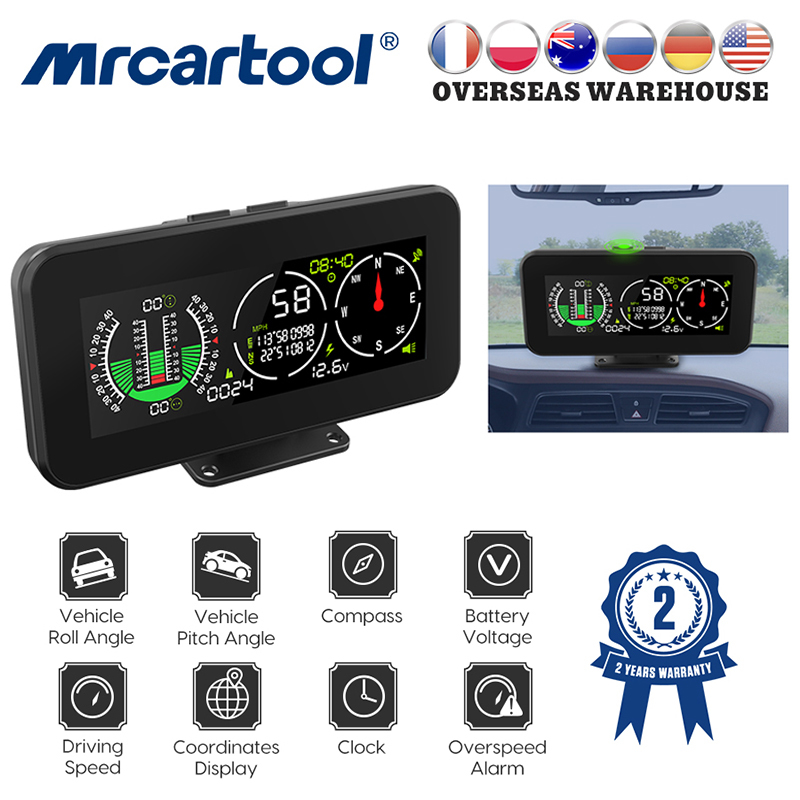 MR CARTOOL M60 Car Compass Inclinometer Speedometer GPS Speed Slope Digital Meter Auto Off Road Accessories
MR CARTOOL M60 Car Compass Inclinometer Speedometer GPS Speed Slope Digital Meter Auto Off Road Accessories