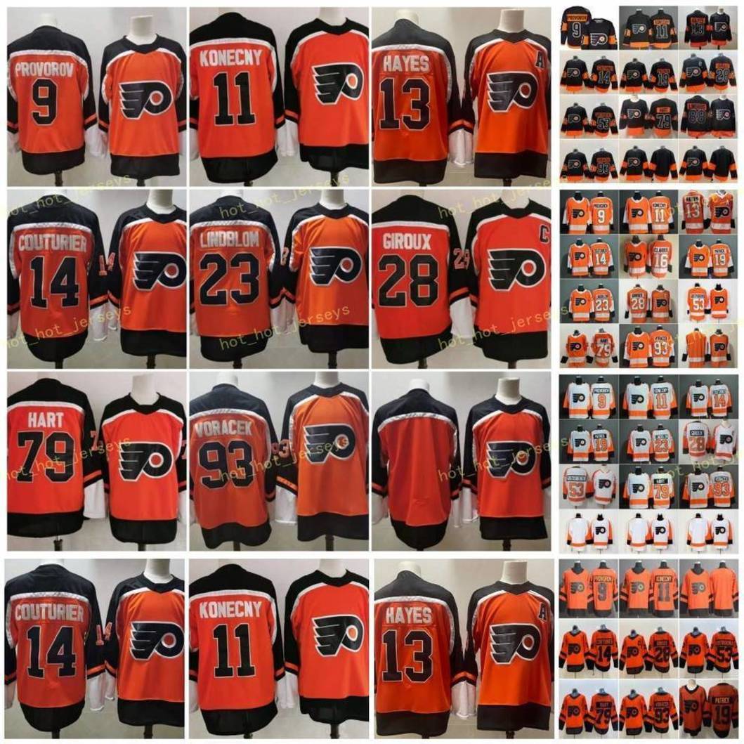 2021 Reverse Retro Philadelphia Flyers Kevin Hayes Claude Giroux Travis Konecny Ivan Provorov Sean Couturier Jakub Voracek Carter Hart, Black;red
2021 Reverse Retro Philadelphia Flyers Kevin Hayes Claude Giroux Travis Konecny Ivan Provorov Sean Couturier Jakub Voracek Carter Hart, Black;red