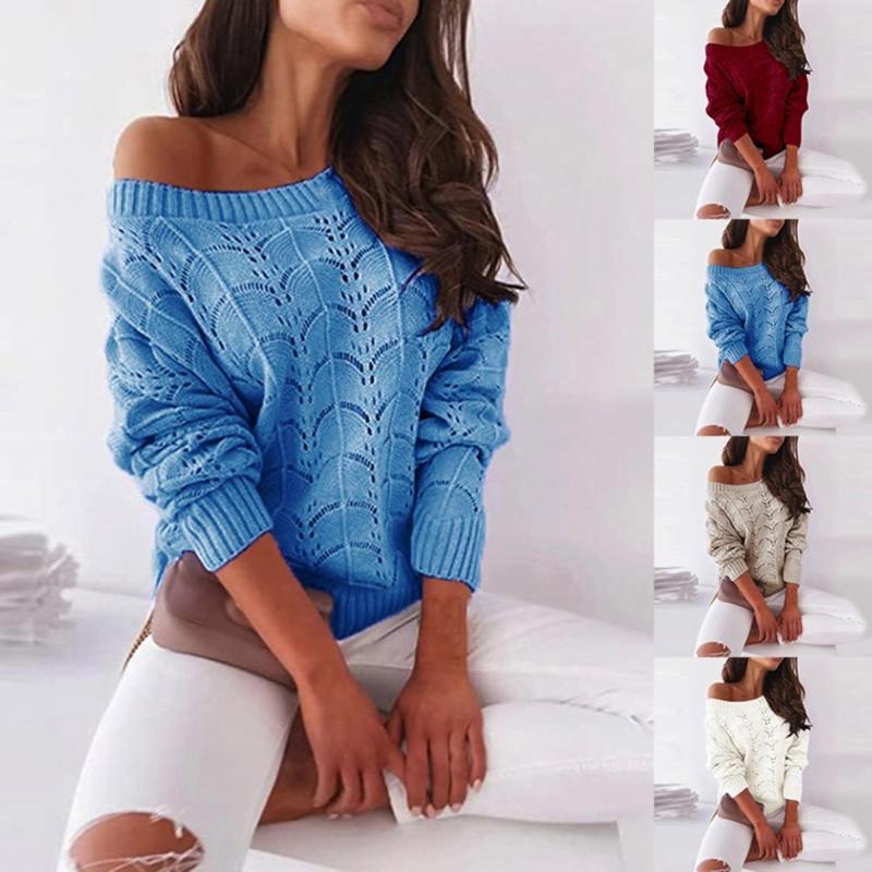 Women's Sweaters Fashion Women Autumn Winter Hollow Out Batwing Sleeve Solid Color See Through Off Shoulder Knitted Top Streetwear, White;black
Women's Sweaters Fashion Women Autumn Winter Hollow Out Batwing Sleeve Solid Color See Through Off Shoulder Knitted Top Streetwear, White;black