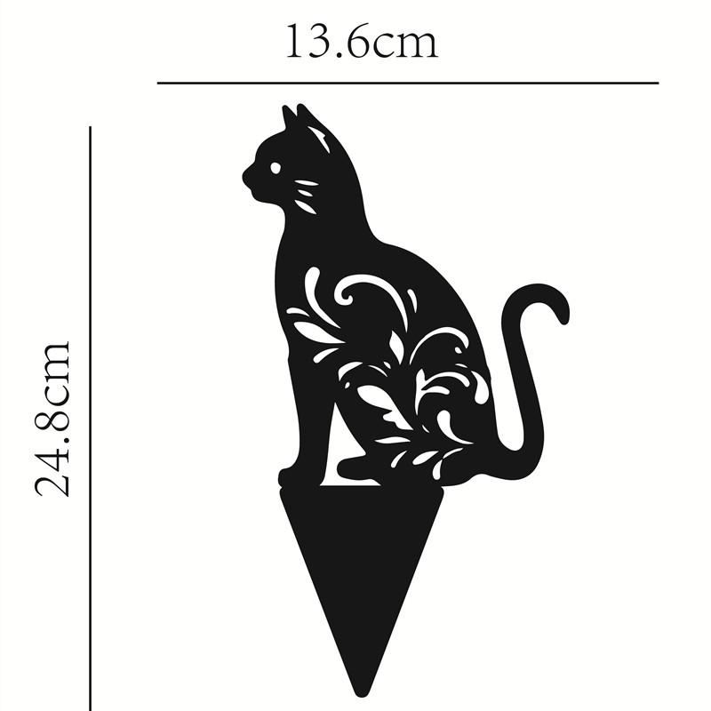 Party Decoration Halloween Props Black Cat Silhouette Yard Sign Lawn Stakes Terror Supplies Interesting