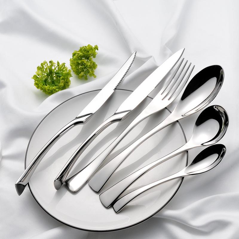 Dinnerware Sets 5pcs Silver Cutlery Set Knife Fork Spoon Kitchen Dinne 304 Stainless Steel Flatware Tableware Wholesale
Dinnerware Sets 5pcs Silver Cutlery Set Knife Fork Spoon Kitchen Dinne 304 Stainless Steel Flatware Tableware Wholesale