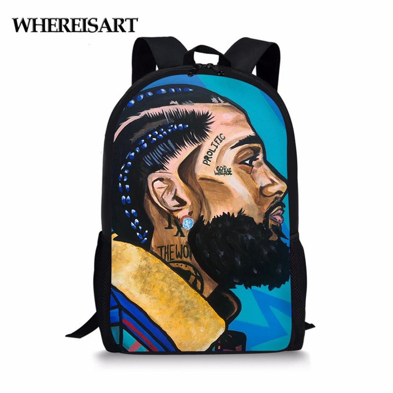 School Bags WHEREISART Nipsey Hussle Prints Fashion Bookbag Travel Backpacks Casual Boys Girls Daypacks
School Bags WHEREISART Nipsey Hussle Prints Fashion Bookbag Travel Backpacks Casual Boys Girls Daypacks