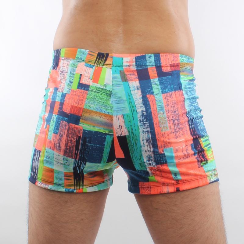Excellent Quality Plus Size Men Swimwear Sexy Male Swimming Trunk Lycra Fabric Bathing Suits Young Print 2021 Mens Swimsuit Men's Shorts