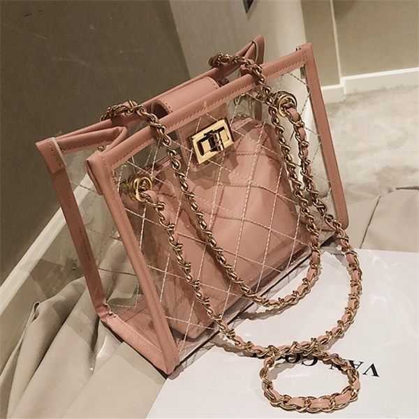 Transparent Jelly Big bag 2019 Fashion New Quality PVC Women's Designer Handbag High capacity Chain Shoulder Messenger Bags Stylish, Pink
Transparent Jelly Big bag 2019 Fashion New Quality PVC Women's Designer Handbag High capacity Chain Shoulder Messenger Bags Stylish, Pink