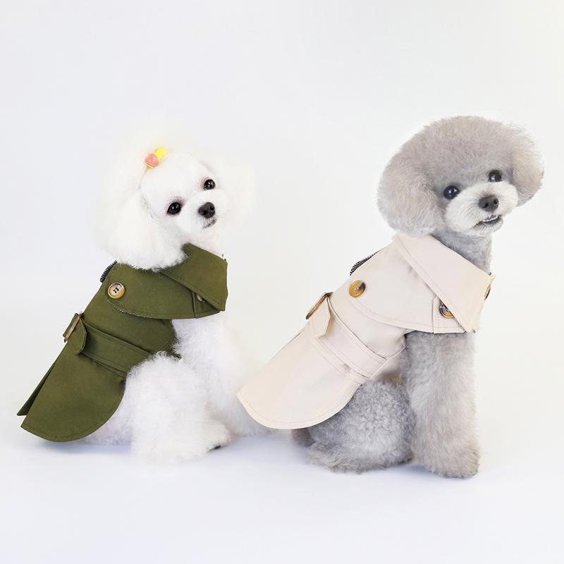 Dog Apparel Spirng Summer Clothes Handsome Trench Coat Dress Pets Outfits Warm For Small Dogs Costumes Jacket Puppy Shirt