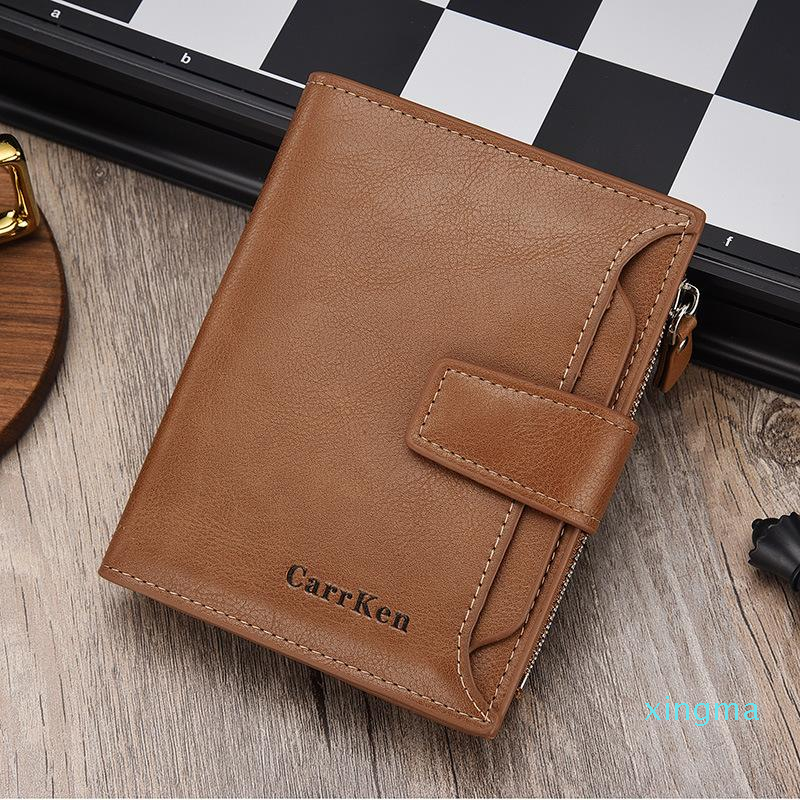 Korean Fashion Waxy Leather Plain Zero Wallet For Both Men And Women Purse Wall…