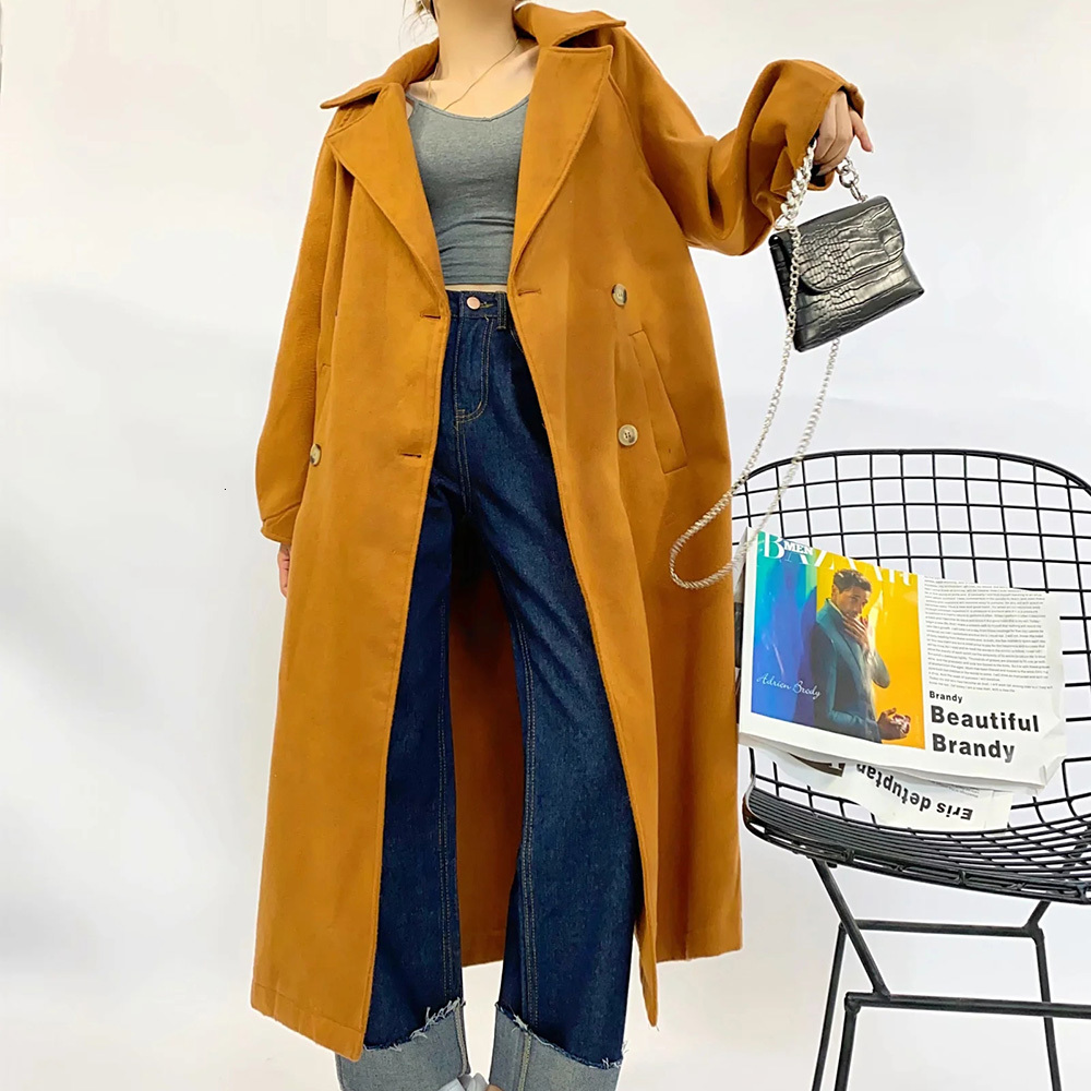 women's wool & blends xikom female solid turndown collar double breasted long sleeve vintage streetwears loose outerwear qi0t, Black
women's wool & blends xikom female solid turndown collar double breasted long sleeve vintage streetwears loose outerwear qi0t, Black