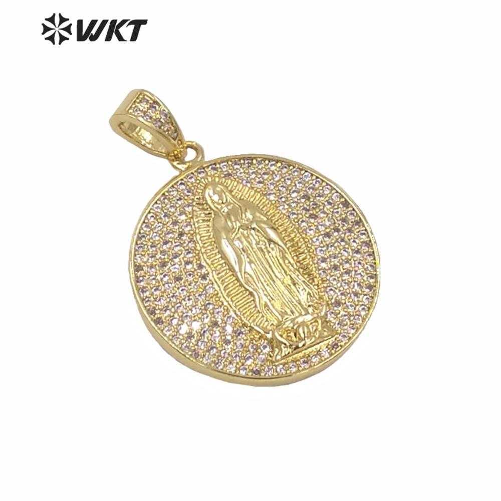 WT-MP106 Gold And Silver Color Vermeil Virgin Mary Medallion Pendant In Round Shape CZ Pave Dainty Pendant For Women Necklace G0927
WT-MP106 Gold And Silver Color Vermeil Virgin Mary Medallion Pendant In Round Shape CZ Pave Dainty Pendant For Women Necklace G0927