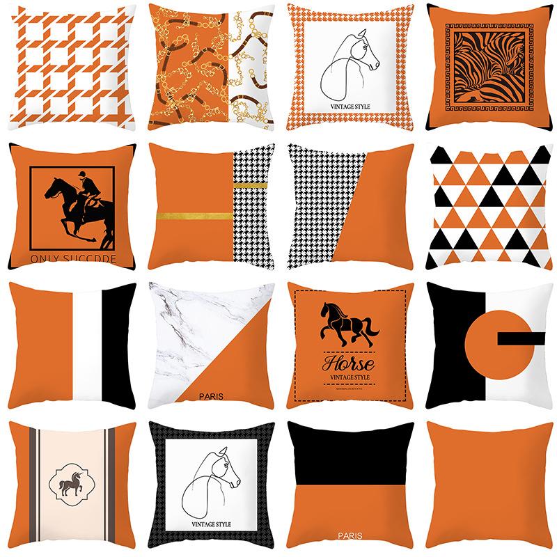 Cushion/Decorative Pillow Modern Nordic Autumn Orange Color Geometric Plaid Cushion Cover Polyester Fall Decor Pillowcase Sofa Couch Throw P
Cushion/Decorative Pillow Modern Nordic Autumn Orange Color Geometric Plaid Cushion Cover Polyester Fall Decor Pillowcase Sofa Couch Throw P