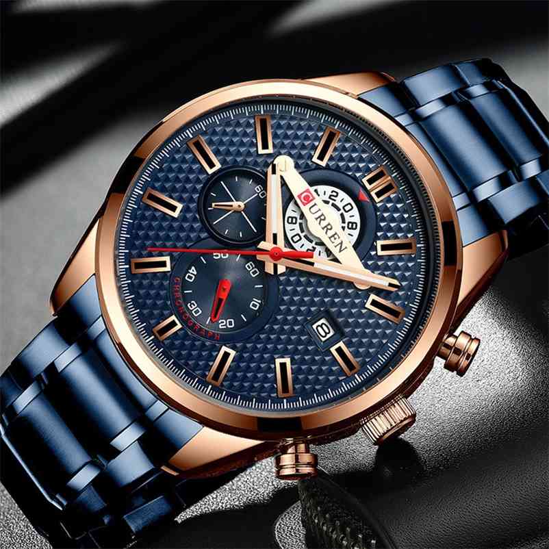 Mens Watches CURREN Brand Fashion Design Men Watch Sport Waterproof Stainless Wristwatch Male Quartz Relogio Masculino 210608, Silver black
Mens Watches CURREN Brand Fashion Design Men Watch Sport Waterproof Stainless Wristwatch Male Quartz Relogio Masculino 210608, Silver black
