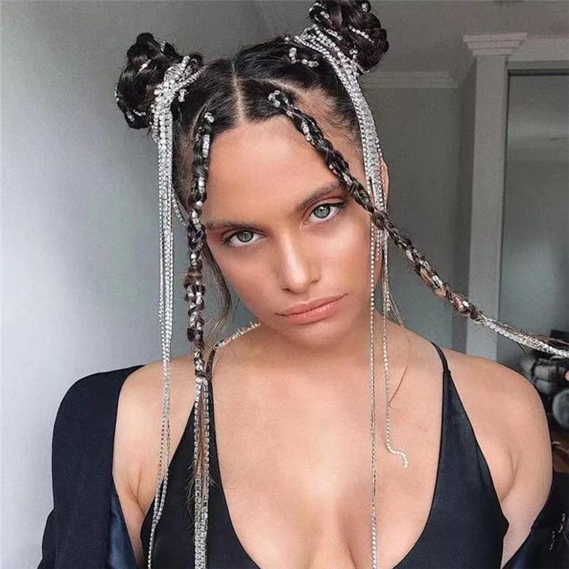 Hair Clips & Barrettes 1pc120cm Shiny Rhinestone Long Chain Braided Accessories Women's Crystal Hip Hop, Golden;silver
Hair Clips & Barrettes 1pc120cm Shiny Rhinestone Long Chain Braided Accessories Women's Crystal Hip Hop, Golden;silver