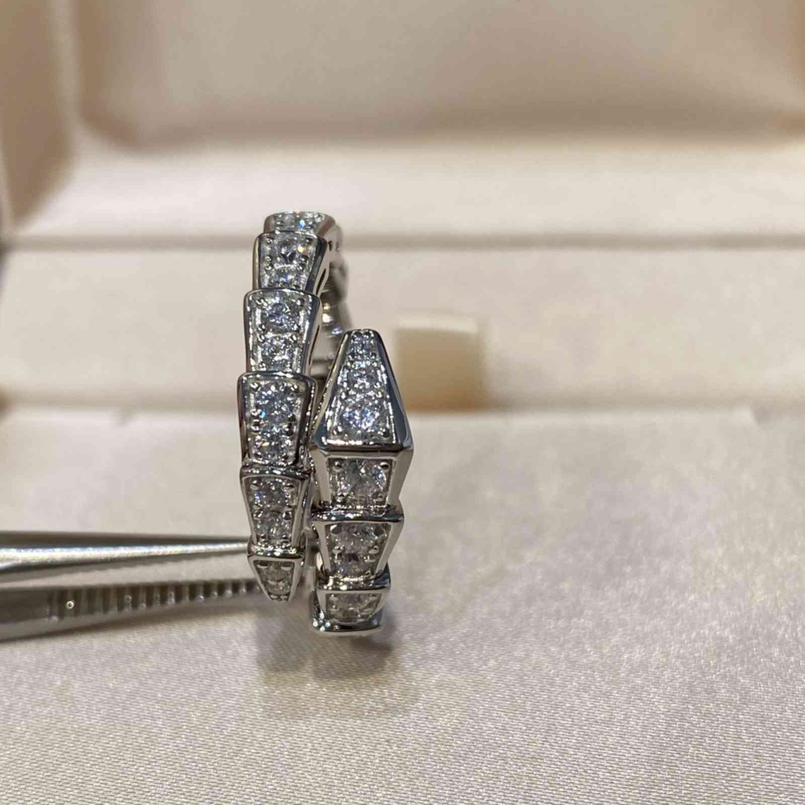 Snake Ring v Gold Diamond Bone Siler Rose Narrow Quantity Discount