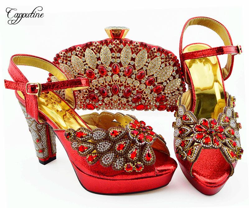 Dress Shoes Amazing Red With Stones High Heel Sandal Evening Bag Set For Fashion Lady QSL008 In, Black
Dress Shoes Amazing Red With Stones High Heel Sandal Evening Bag Set For Fashion Lady QSL008 In, Black