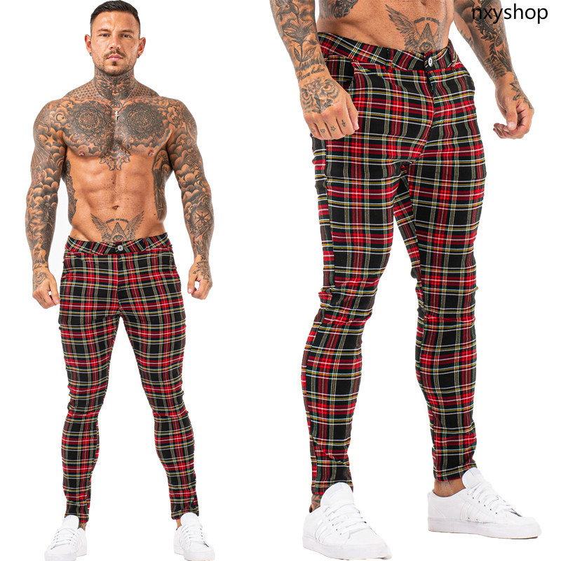 Men's pant Gingtto Men Chino Broek Skinny Super Stretch Slim Fit Heren Casual Plaid Grey Elastic waist London Fashion 0802, Zm393
Men's pant Gingtto Men Chino Broek Skinny Super Stretch Slim Fit Heren Casual Plaid Grey Elastic waist London Fashion 0802, Zm393