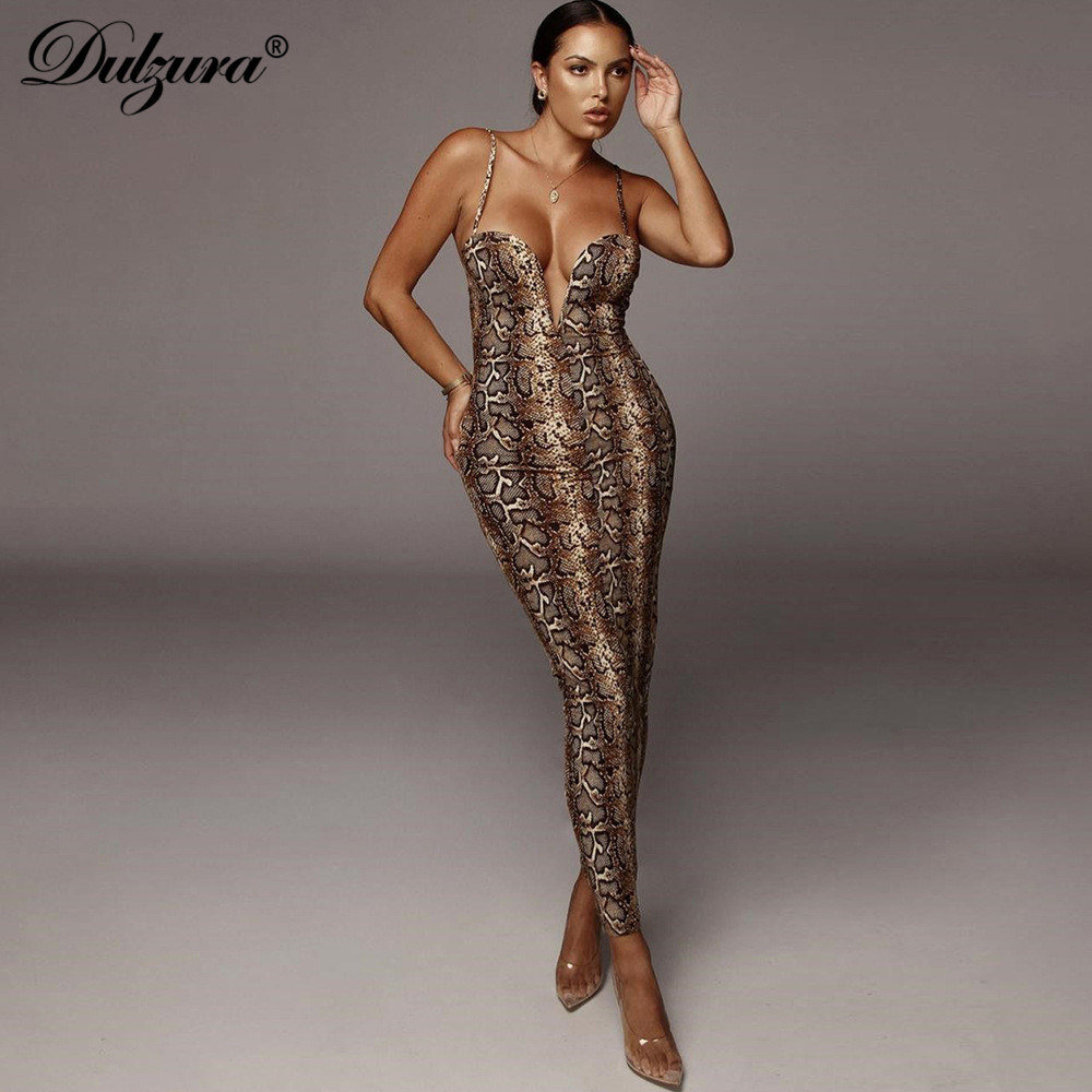 snake print women midi dress strap bodycon backless v neck party 2021 autumn winter festival clothing clubwear slim, Black;gray
snake print women midi dress strap bodycon backless v neck party 2021 autumn winter festival clothing clubwear slim, Black;gray