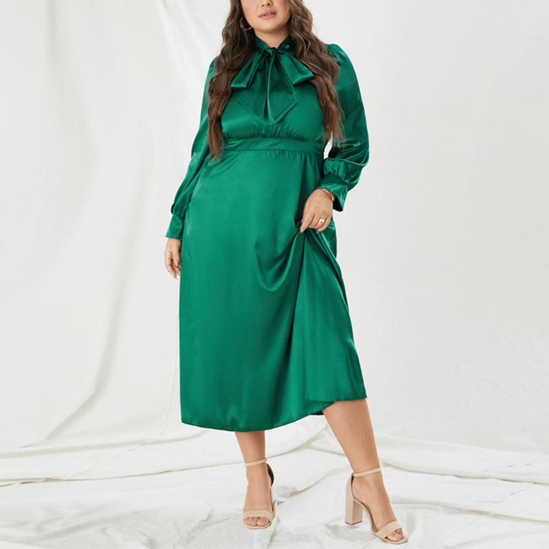 Plus Size Dresses Elegant Dress Celmia 2021 Autumn Women Satin Silk Long Maxi Sleeve Bow Tie Strappy Wrap Party Vestidos 5XL, Black
Plus Size Dresses Elegant Dress Celmia 2021 Autumn Women Satin Silk Long Maxi Sleeve Bow Tie Strappy Wrap Party Vestidos 5XL, Black