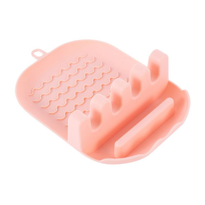 1 Pcs Kitchen Cooking Tool Kitchen Silicone/Pp Lepel Rest of the article Column Holder Heat resistant Storage Plates 3 Colors